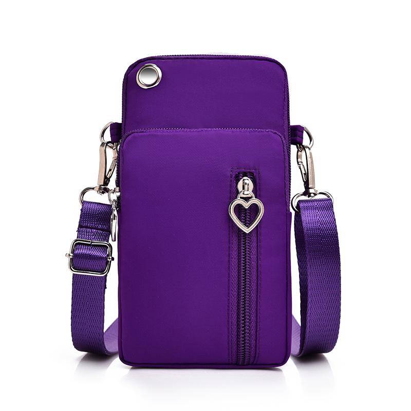 Unisex Damen Herren Umhängetasche, wasserdichte Tasche, Handy, Bargeld, Mini, kleine Tasche, lässige Umhängetasche violett von Joom DACH