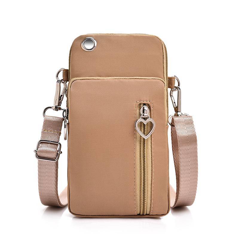 Unisex Damen Herren Umhängetasche, wasserdichte Tasche, Handy, Bargeld, Mini, kleine Tasche, lässige Umhängetasche khaki von Joom DACH