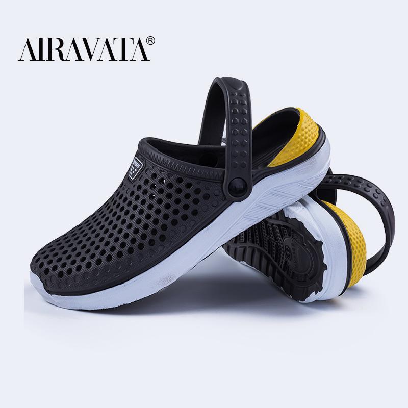Unisex Fashion Beach Clogs Dicke Sohle Slipper Wasserdichte Anti-Rutsch-Sandalen Flip-Flops für Damen Herren 44 von Joom DACH