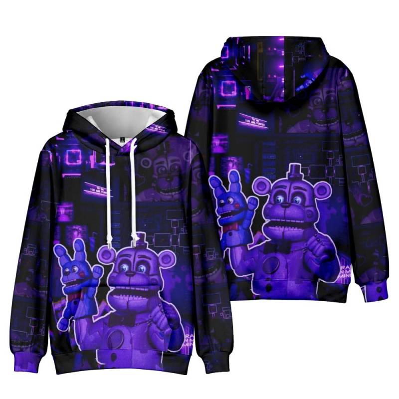 Unisex Fashion Five Nights At Freddy's Hoodie Sweatshirt Cartoon Printed Streetwear Hoodies für Paare Männer Frauen XXS von Joom DACH