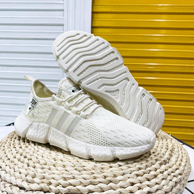 Unisex Freizeitschuhe Gym Tragbare Laufschuhe Große Größe Atmungsaktive Turnschuhe Mesh Freizeitschuhe 44 weiß von Joom DACH