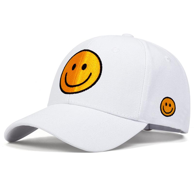 Unisex Gelb Lächelndes Gesicht Stickerei Verstellbare Baseballkappe Outdoor Freizeit Reisehut Herren und Damen Designerhüte Trucker Hat Golf Caps weiß von Joom DACH