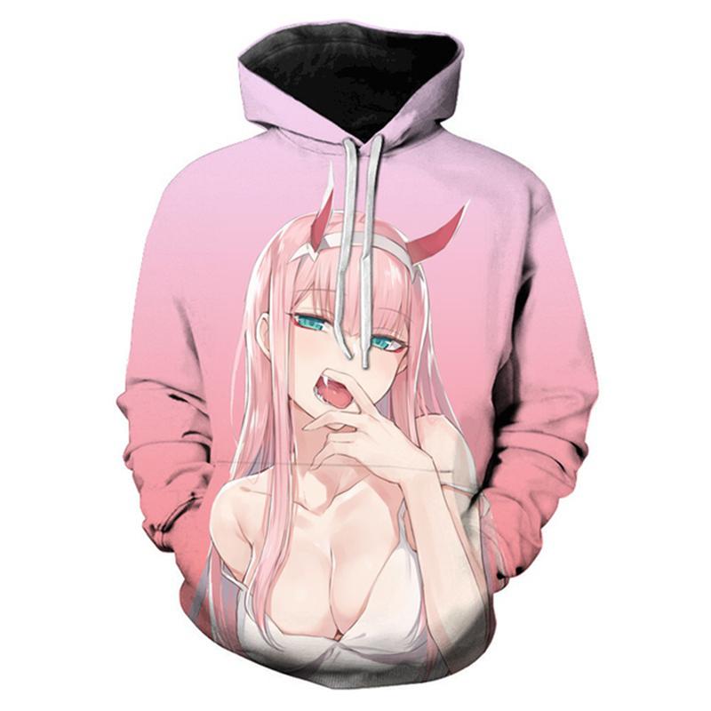 Unisex Herbst Hoodies 3D Sweatshirts Darling in the FranXX Anime Hoodie Männer Frauen Freizeitkleidung Mode Langarm Hoodies 3XL von Joom DACH
