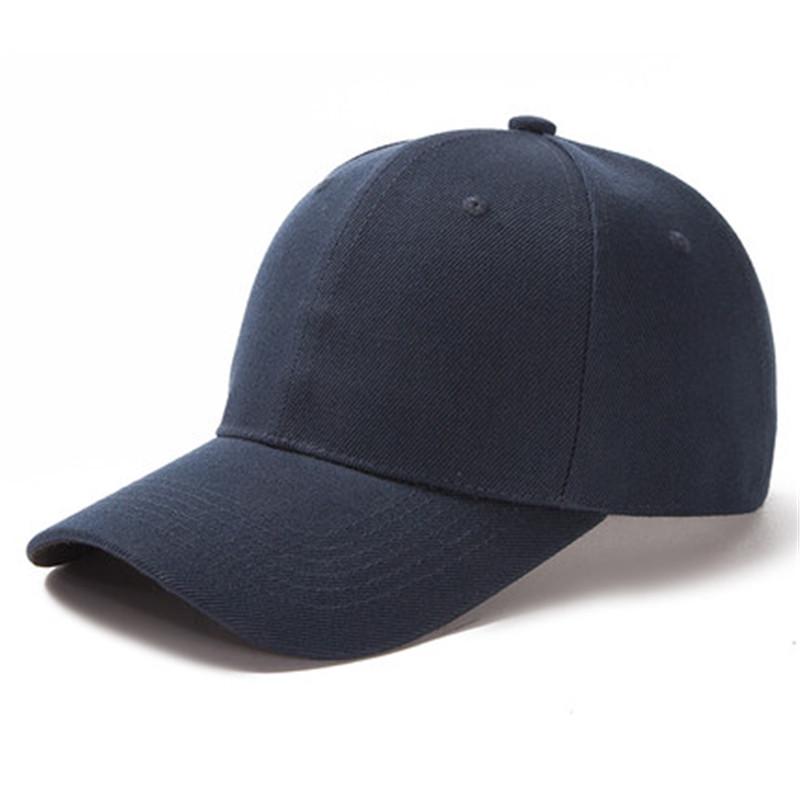 Unisex-Kappe, lässig, einfarbig, Acryl, Baseballkappe, verstellbare Hüte für Damen und Herren, Straßen-Hip-Hop-Hut, Kappe 54cm-60cm navy blau von Joom DACH