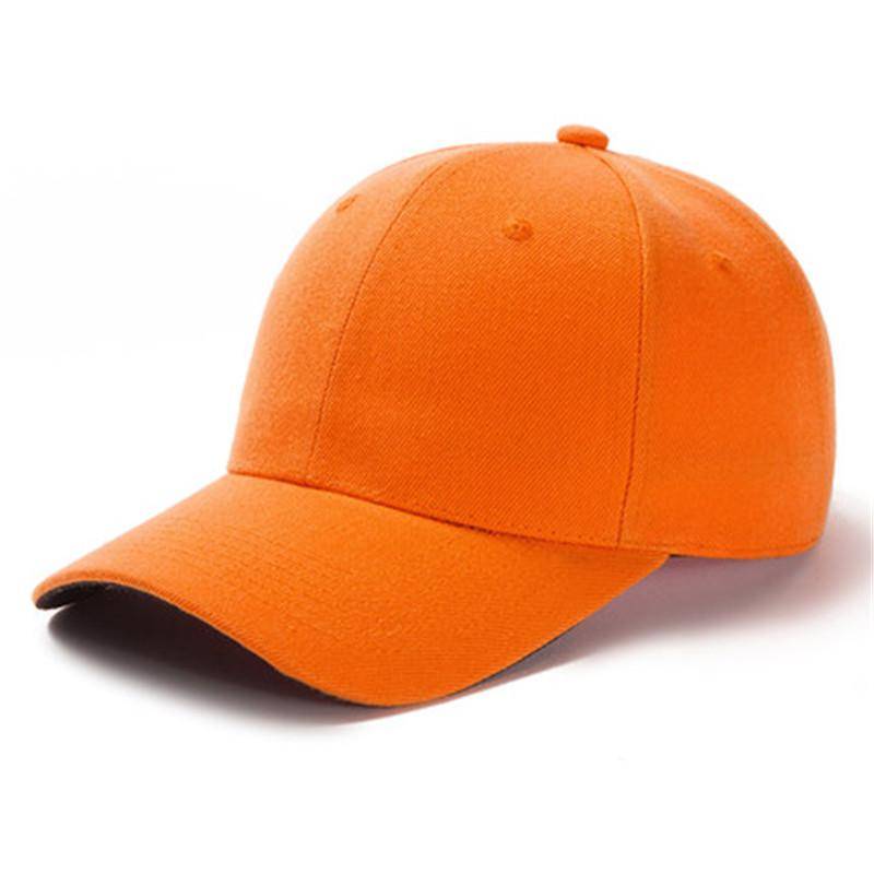 Unisex-Kappe, lässig, einfarbig, Acryl, Baseballkappe, verstellbare Hüte für Damen und Herren, Straßen-Hip-Hop-Hut, Kappe 54cm-60cm orange von Joom DACH