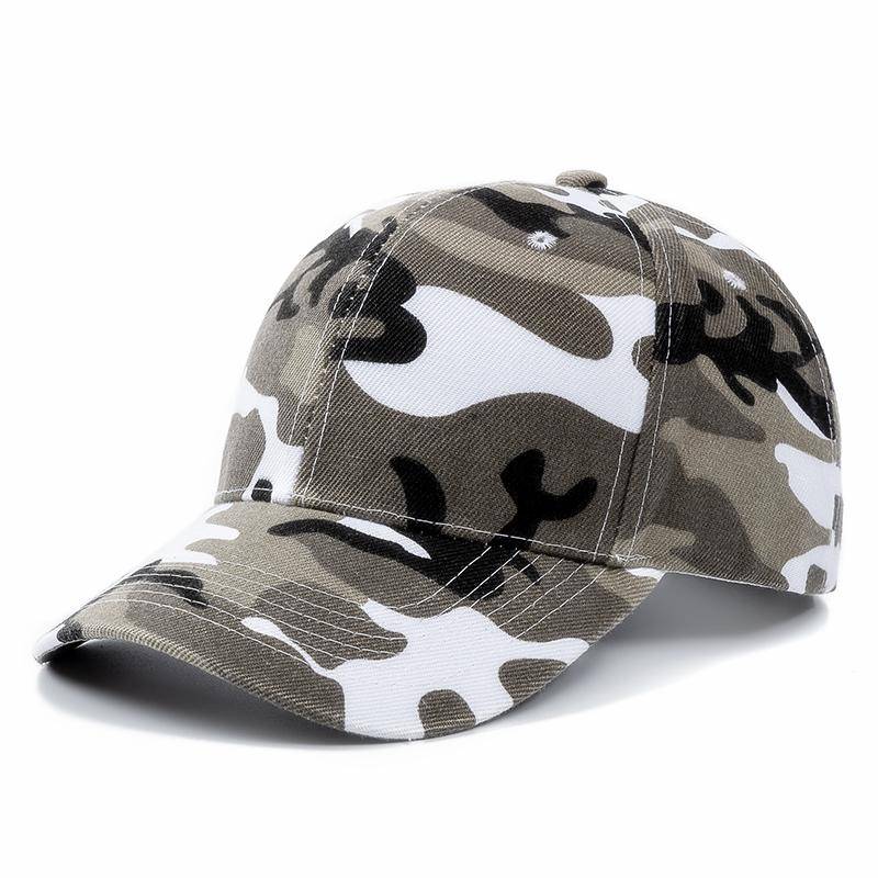 Unisex-Kappe, lässig, einfarbig, Acryl, Baseballkappe, verstellbare Hüte für Damen und Herren, Straßen-Hip-Hop-Hut, Kappe 54cm-60cm weiß/camouflage von Joom DACH