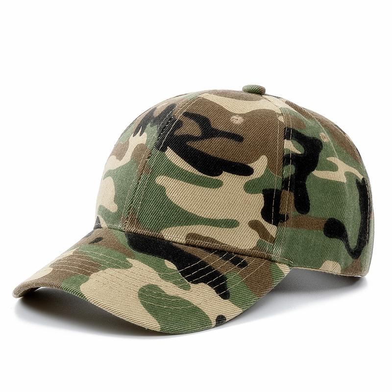 Unisex-Kappe, lässig, einfarbig, Acryl, Baseballkappe, verstellbare Hüte für Damen und Herren, Straßen-Hip-Hop-Hut, Kappe 54cm-60cm camouflage/hellgrüne von Joom DACH