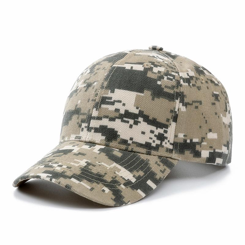 Unisex-Kappe, lässig, einfarbig, Acryl, Baseballkappe, verstellbare Hüte für Damen und Herren, Straßen-Hip-Hop-Hut, Kappe 54cm-60cm khaki/camouflage von Joom DACH