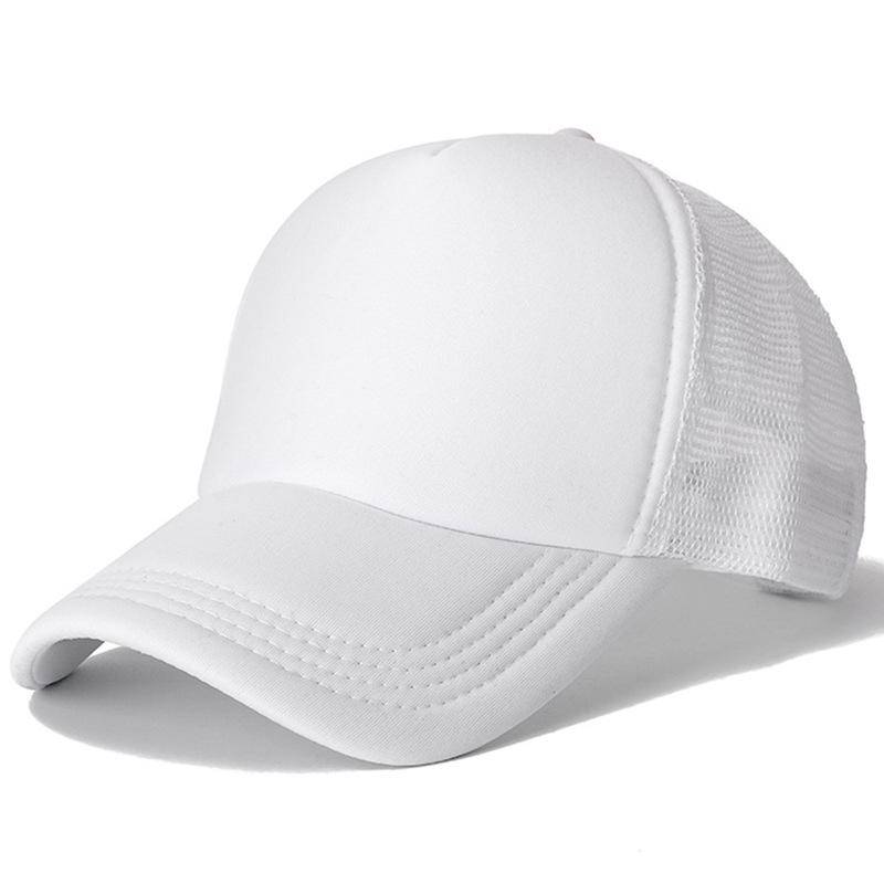 Unisex-Kappe, lässig, einfarbig, Mesh-Baseballkappe, verstellbare Snapback-Hüte für Damen und Herren, Hip-Hop-Trucker-Kappe 54cm-60cm weiß von Joom DACH