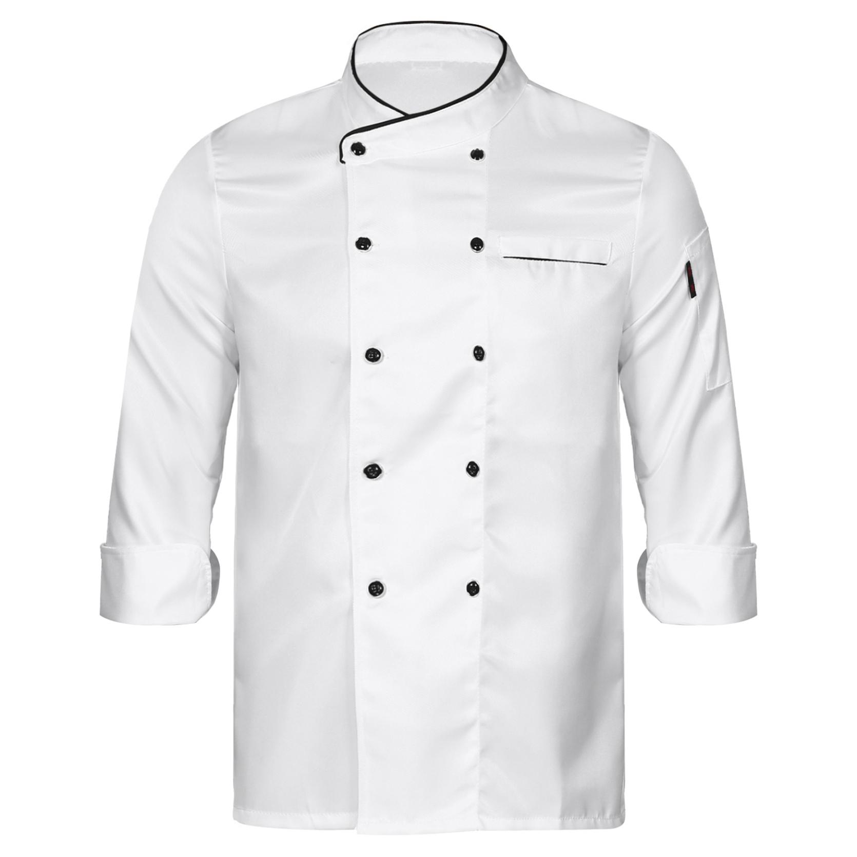 Unisex Koch-Restaurant-Jacke, kurz, langärmelig, zweireihig, Chef-Mantel, für Herren und Damen, Kantine, Hotel, Küche, Bäckerei, Arbeitsuniform L Unisex Koch-Restaurant-Jacke, kurz, langärmelig, zweireihig, Chef-Mantel, für Herren und Damen, Kantine, Hotel, Küche, Bäckerei, Arbeitsuniform L von Joom DACH