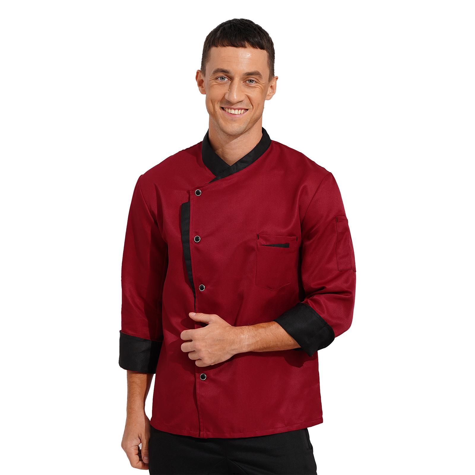 Unisex Kochjacke Langarm Knopf Küchenjacke Kochjacke Hotel Restaurant Uniform XXL bordeaux Unisex Kochjacke Langarm Knopf Küchenjacke Kochjacke Hotel Restaurant Uniform XXL bordeaux von Joom DACH