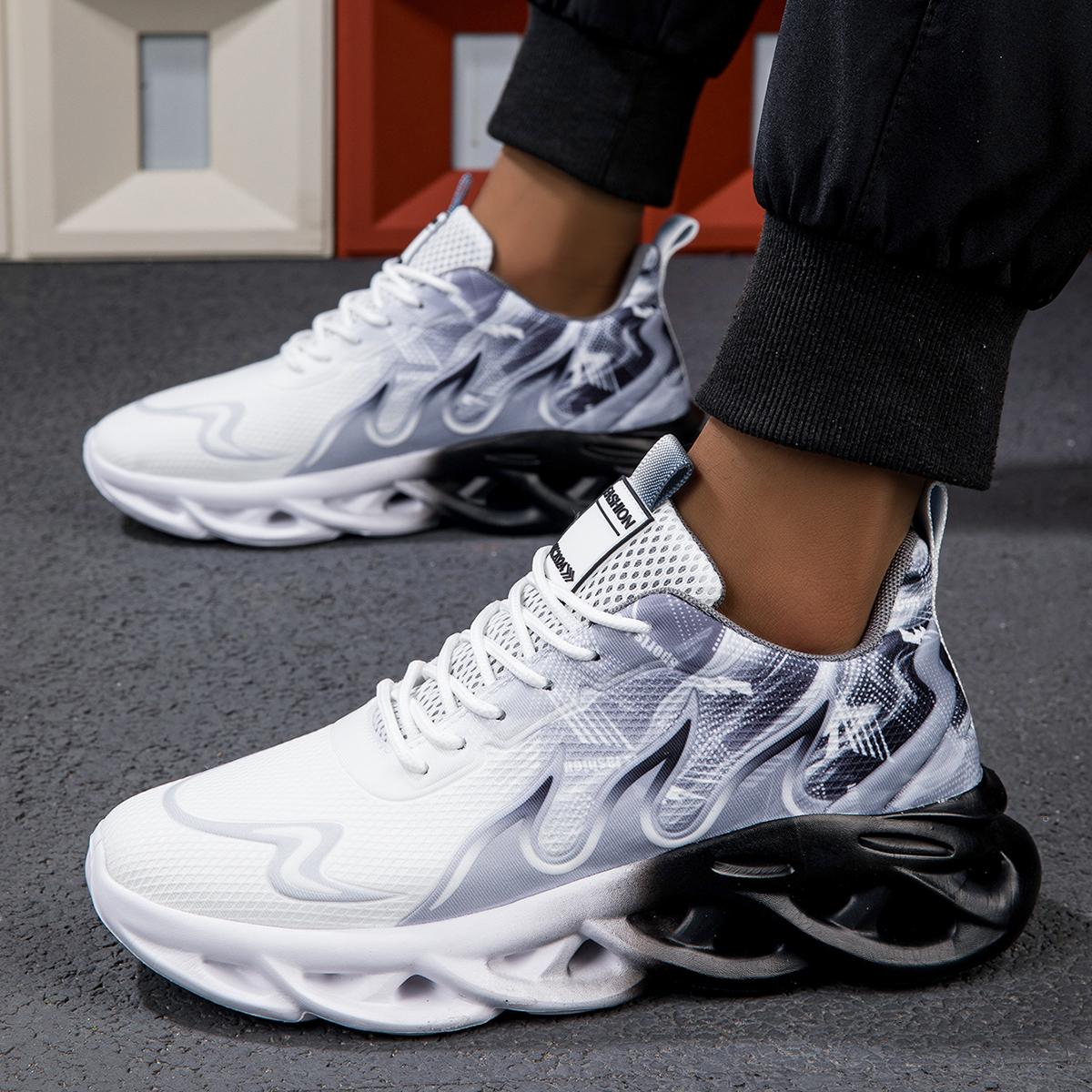 Unisex Laufschuhe Herren Damen Leichtgewicht Mesh Atmungsaktiv Bequem Flach Weich Tennisschuhe Sommer Schnür-Sneakers Mann 38 von Joom DACH