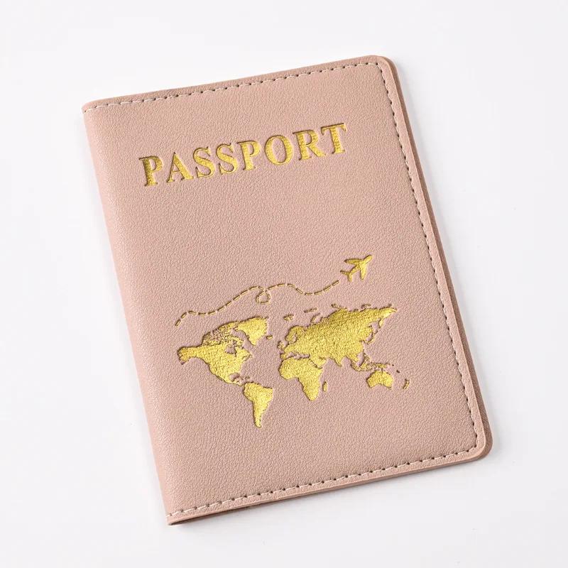 Unisex Reisepasshülle Geldbörse Halter PU-Leder Kartenhalter Reisepassetui Reiseutensilien für Frauen Männer Familienurlaub rosa von Joom DACH