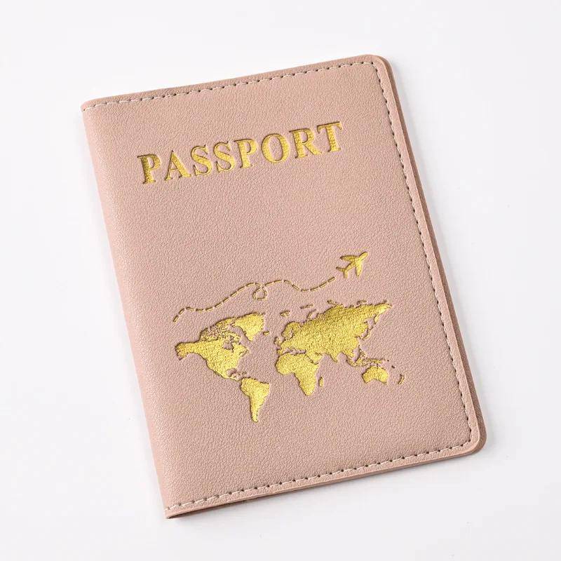 Unisex Reisepasshülle Geldbörse Halter PU-Leder Kartenhalter Reisepassetui Reiseutensilien für Frauen Männer Familienurlaub rosa von Joom DACH