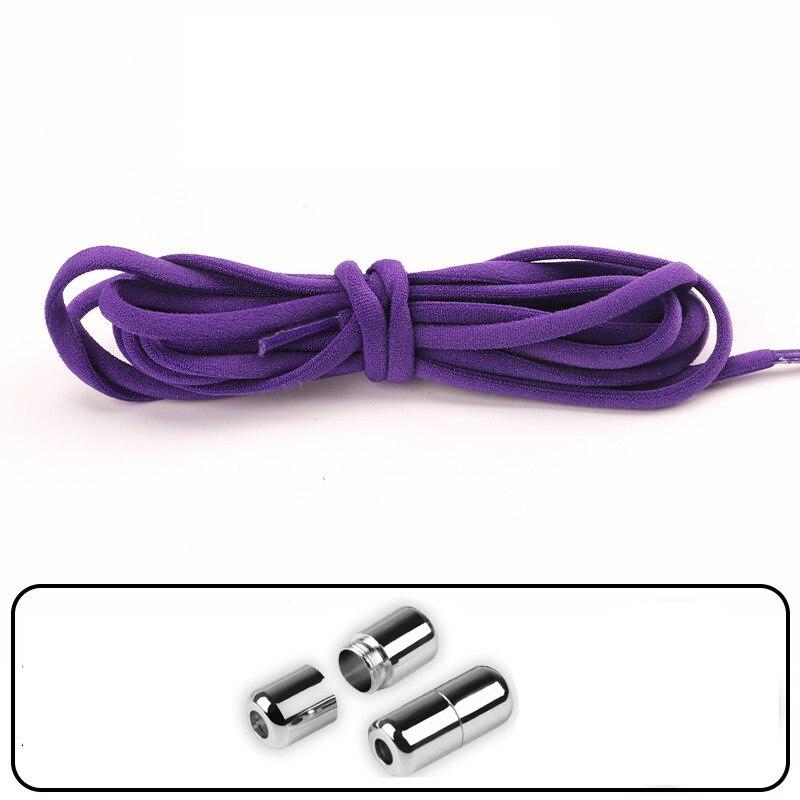 Unisex-Schnürsenkel für Sneakers, Halbkreis-Schnürsenkel für Kinder und Erwachsene, ohne Bänder, schnelle Lazy-Schnürsenkel mit Metallverschluss violett von Joom DACH