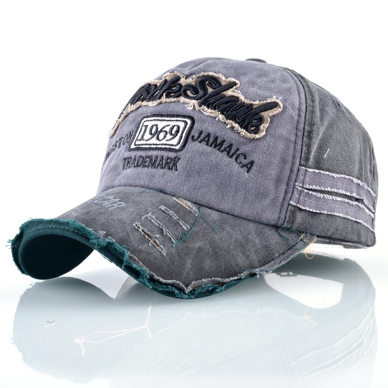 Unisex Snapback Baseball Cap Frauen gewaschen Denim Hip Hop Caps für Männer Buchstaben Stickerei Trucker Cap 56-59CM von Joom DACH