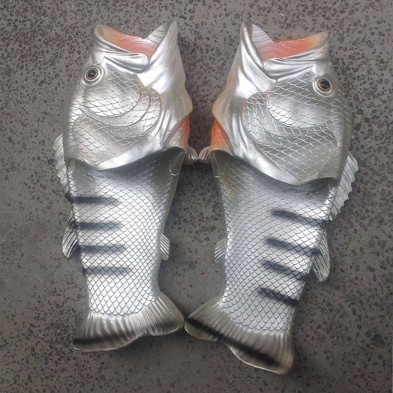 Unisex Strand Hausschuhe Männer Große Größe 33-47 Familie Lustige Fisch Hausschuhe Jungen Sommer Schuhe 2024 Runway Schuhe Mann der Slides 12 von Joom DACH