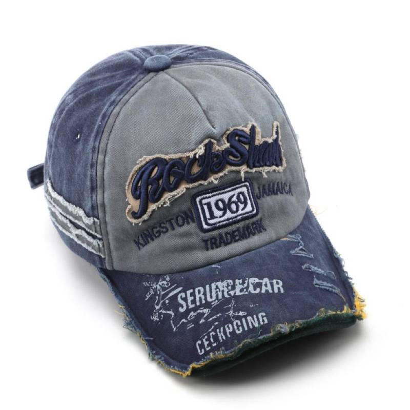 Unisex Washed Denim Baseball Cap Hochwertige Sportmützen Sommermütze Cap für Männer Frauen 1969 Letter Streetwear Cap von Joom DACH