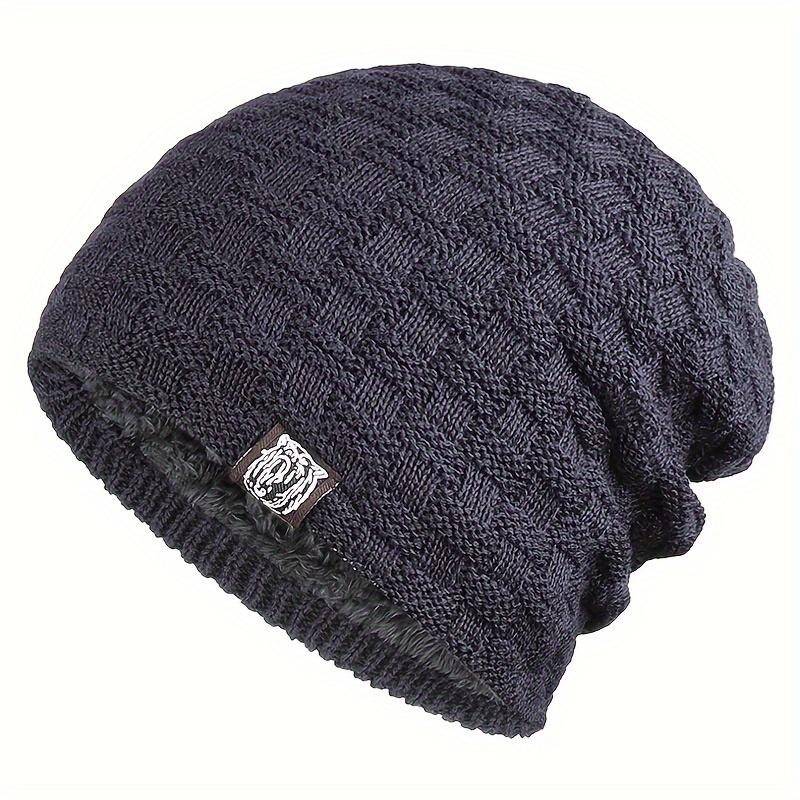 Unisex Winter Warme Mütze Mode Männer & Frauen Dick Gestrickte Casual Beanies Outdoor Sport Hüte navy blau von Joom DACH