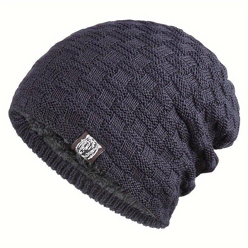 Unisex Winter Warme Mütze Mode Männer & Frauen Dick Gestrickte Casual Beanies Outdoor Sport Hüte navy blau von Joom DACH