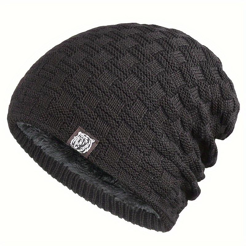 Unisex Winter Warme Mütze Mode Männer & Frauen Dick Gestrickte Casual Beanies Outdoor Sport Hüte schwarz von Joom DACH