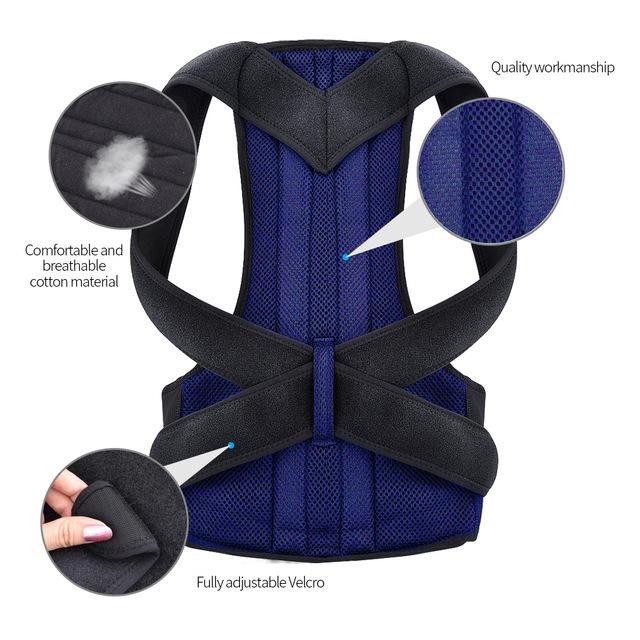 Unisex verstellbare Haltungskorrektur, Rückenstütze, Schulter-Lendenwirbelstütze, Stützkorsett, Rückengürtel für Männer und Frauen XL blau Unisex verstellbare Haltungskorrektur, Rückenstütze, Schulter-Lendenwirbelstütze, Stützkorsett, Rückengürtel für Männer und Frauen XL blau von Joom DACH