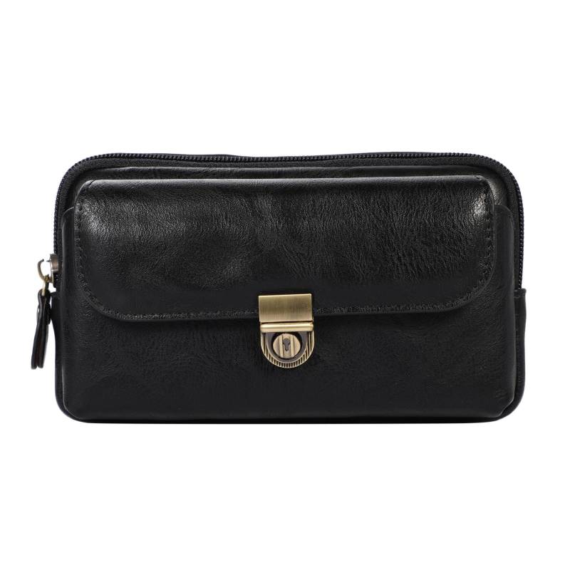 Universal Leder Männer Taille Brieftasche Telefon Tasche Gürtel Clip Fall Für Samsung iPhone Xiaomi Holster Große kapazität Beutel Abdeckung Universal schwarz von Joom DACH