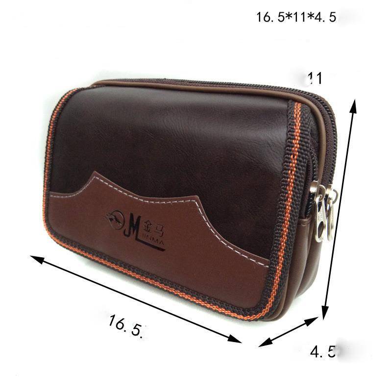 Universal Leder Taille Tasche Telefon Gürtel Clip Handy Fall Abdeckung Gürtel Tasche Geldbörse Outdoor Reisen Wandern braun von Joom DACH