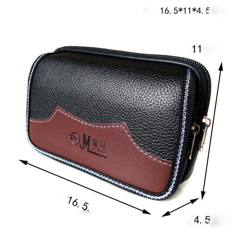 Universal Leder Taille Tasche Telefon Gürtel Clip Handy Fall Abdeckung Gürtel Tasche Geldbörse Outdoor Reisen Wandern schwarz von Joom DACH