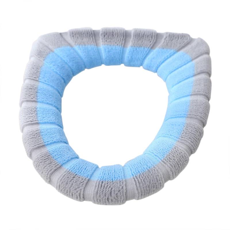 Universal Wc Sitz Bequem Samt Korallen Wc Abdeckung Winter Wc Kissen Abdeckung Haushalt Closestool Matte Sitz Fall Deckel Abdeckung graue/blau von Joom DACH
