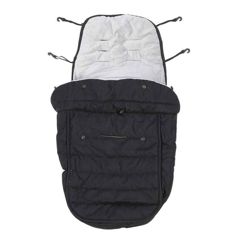 Universeller Baby-Kinderwagen-Fußsack Verstellbarer Feststellverschluss Winddicht Warm Gemütlich Baby-Fußabdeckung für schwarz von Joom DACH