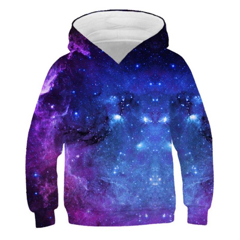 Universum Planet Galaxy Raum Mond Sonne Druck Kinder Mit Kapuze Sweatshirt 2-13Y Junge Mädchen 3D Hoodies Kinder Harajuku Pullover Kleidung 160 von Joom DACH