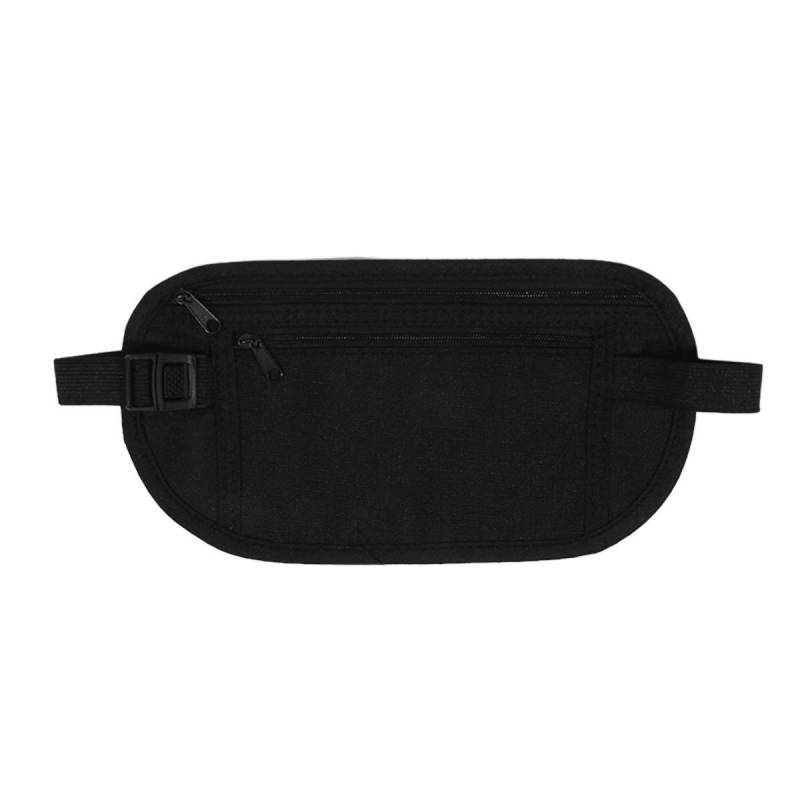 Unsichtbare Reise-Hüfttaschen Eng anliegende Bauchtasche für Reisepass Geldbürtel Tasche Verstecktes Sicherheitsportemonnaie Freizeittasche für Männer Frauen schwarz von Joom DACH