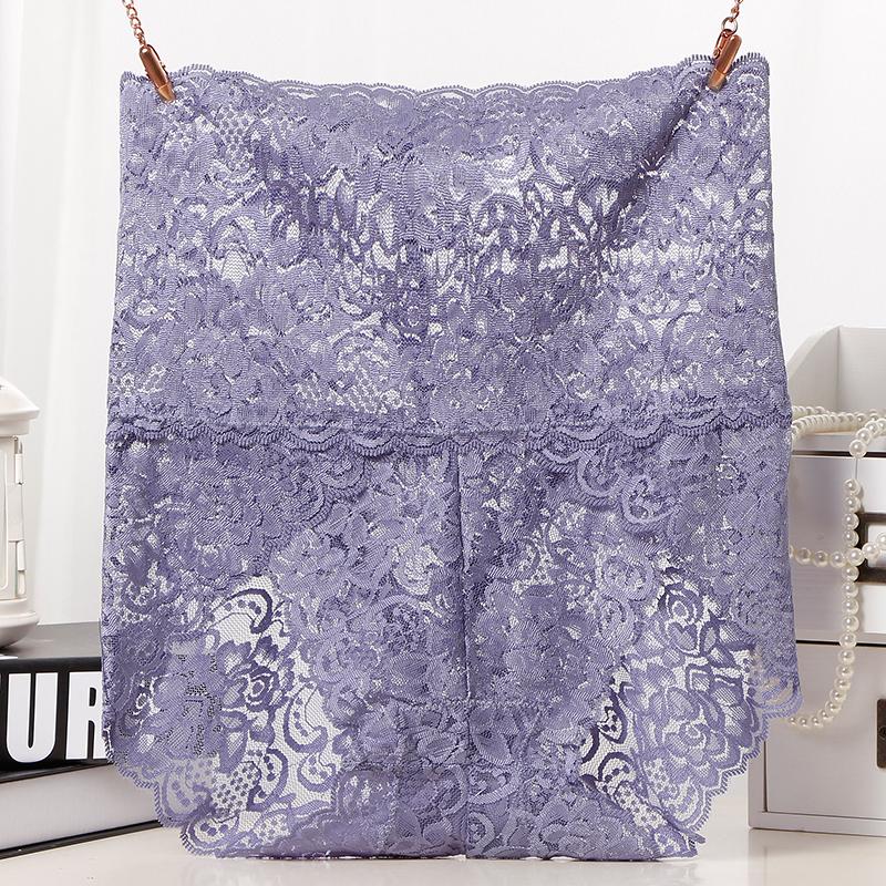 Unsichtbare nahtlose Bikini-Unterwäsche für Damen, hohe Taille, florale Spitzenhöschen, Übergröße, Hipster-Körperformer, Butt Lift Knicker 3XL blau von Joom DACH