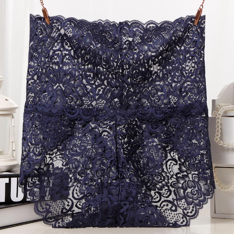 Unsichtbare nahtlose Bikini-Unterwäsche für Damen, hohe Taille, florale Spitzenhöschen, Übergröße, Hipster-Körperformer, Butt Lift Knicker 3XL navy blau von Joom DACH