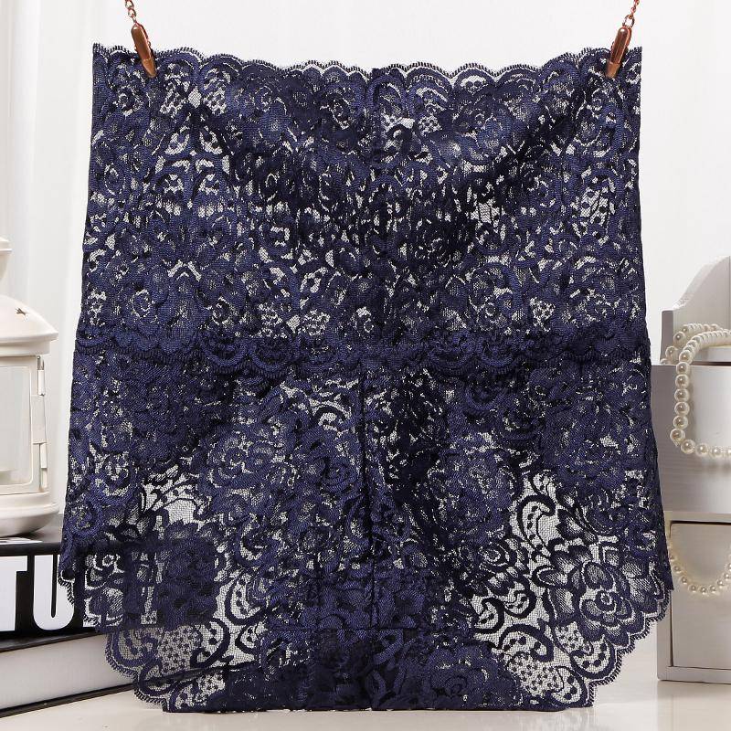 Unsichtbare nahtlose Bikini-Unterwäsche für Damen, hohe Taille, florale Spitzenhöschen, Übergröße, Hipster-Körperformer, Butt Lift Knicker 3XL navy blau von Joom DACH