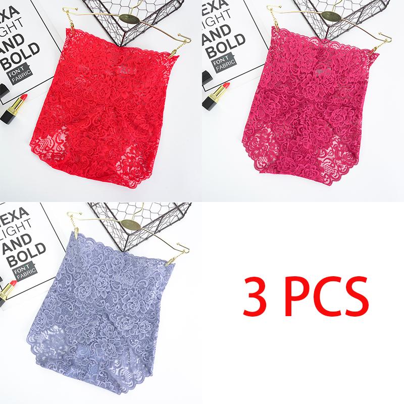 Unsichtbare nahtlose Bikini-Unterwäsche für Damen, hohe Taille, florale Spitzenhöschen, Übergröße, Hipster-Körperformer, Butt Lift Knicker 3XL bunt von Joom DACH