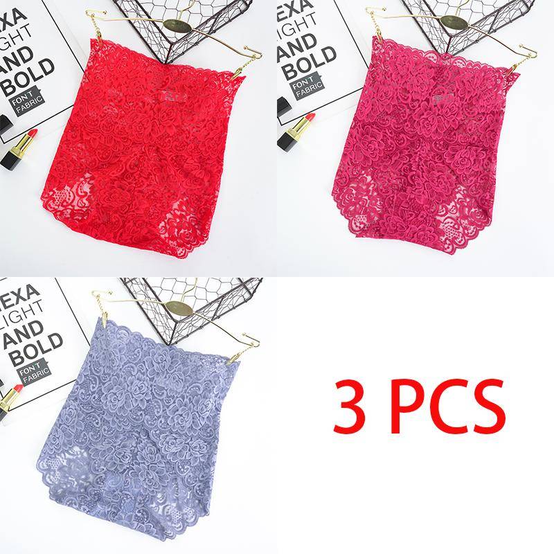 Unsichtbare nahtlose Bikini-Unterwäsche für Damen, hohe Taille, florale Spitzenhöschen, Übergröße, Hipster-Körperformer, Butt Lift Knicker 3XL bunt von Joom DACH