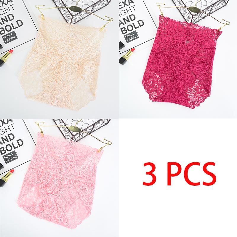 Unsichtbare nahtlose Bikini-Unterwäsche für Damen, hohe Taille, florale Spitzenhöschen, Übergröße, Hipster-Körperformer, Butt Lift Knicker 3XL von Joom DACH