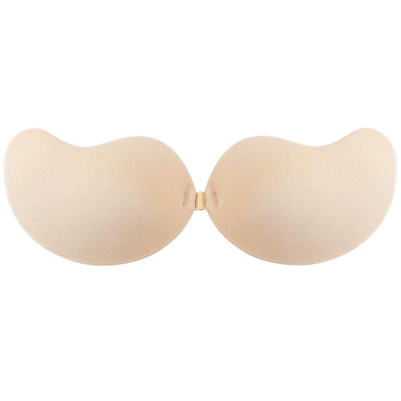 Unsichtbarer Push-Up-BH für Frauen, rückenfreier, trägerloser BH, nahtloser Frontverschluss, Bralette-Unterwäsche, selbstklebende BH-Einlagen aus Silikon D beige von Joom DACH