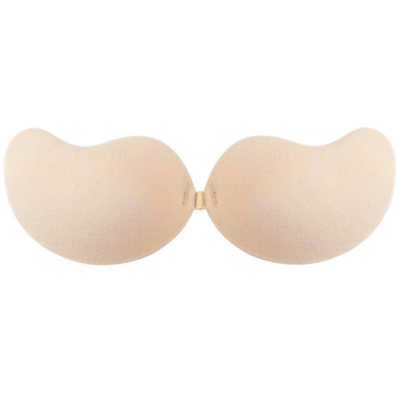 Unsichtbarer Push-Up-BH für Frauen, rückenfreier, trägerloser BH, nahtloser Frontverschluss, Bralette-Unterwäsche, selbstklebende BH-Einlagen aus Silikon D beige von Joom DACH