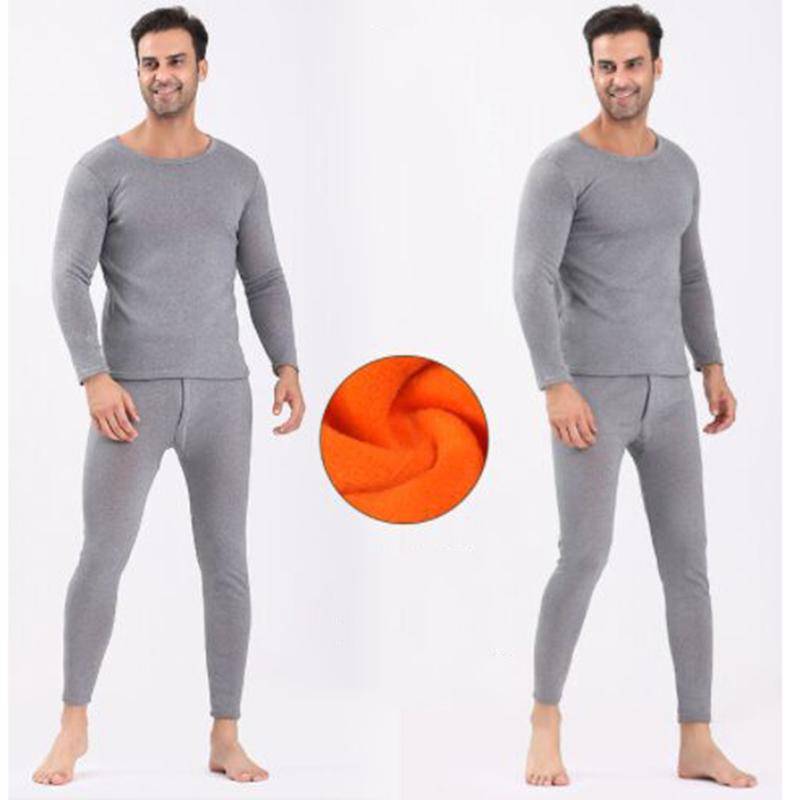 Unterwäsche-Sets für den Winter, lange Unterhosen, dick, thermisch, warm, für Herren, langärmelig, plus Samtverdickung 3XL silber von Joom DACH