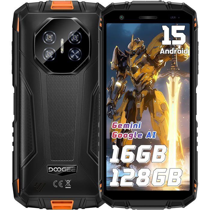 Unzerbrechliches Mobiltelefon DOOGEE Fire 3 Pro 16GB+128GB/2TB 5,5  Unzerbrechliches Smartphone Android15 8350mAh Dual-SIM 4G/NFC Orange orange von Joom DACH
