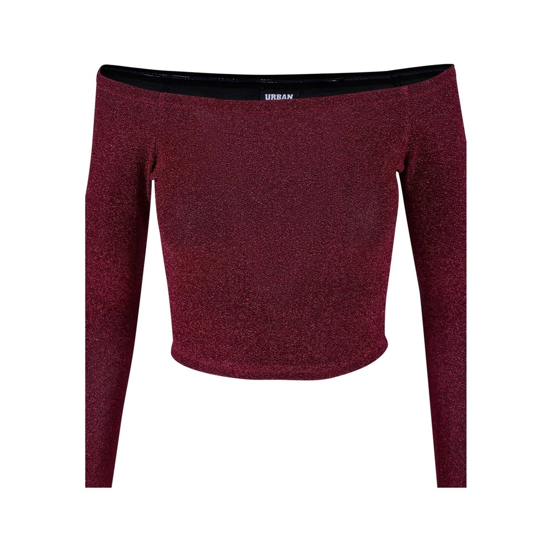 Urban Classics Damen Glitzer Off-Shoulder Langarmshirt 5XL bordeaux von Joom DACH