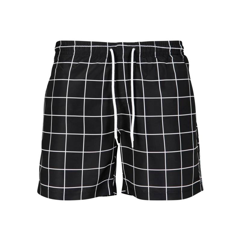 Urban Classics Herren Badeshorts mit Allover-Print S weiß/schwarz von Joom DACH