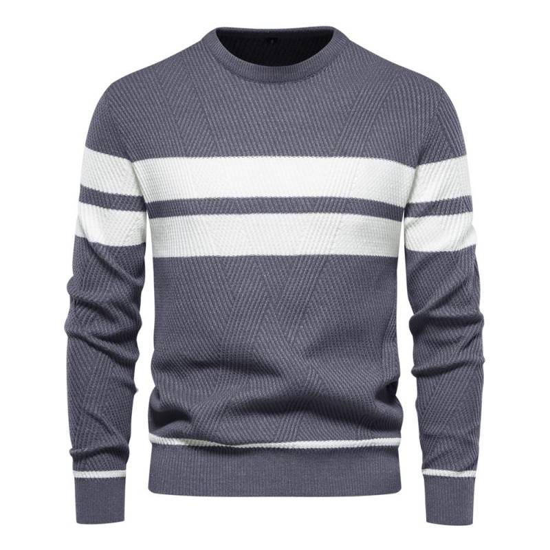 Usegiraffe Frühling Herbst Casual Pullover Herren Pullover Pullover Slim Herren Pullover Mode Trend Einfache Herren Pullover Langarm Warm L dunkelgrau von Joom DACH