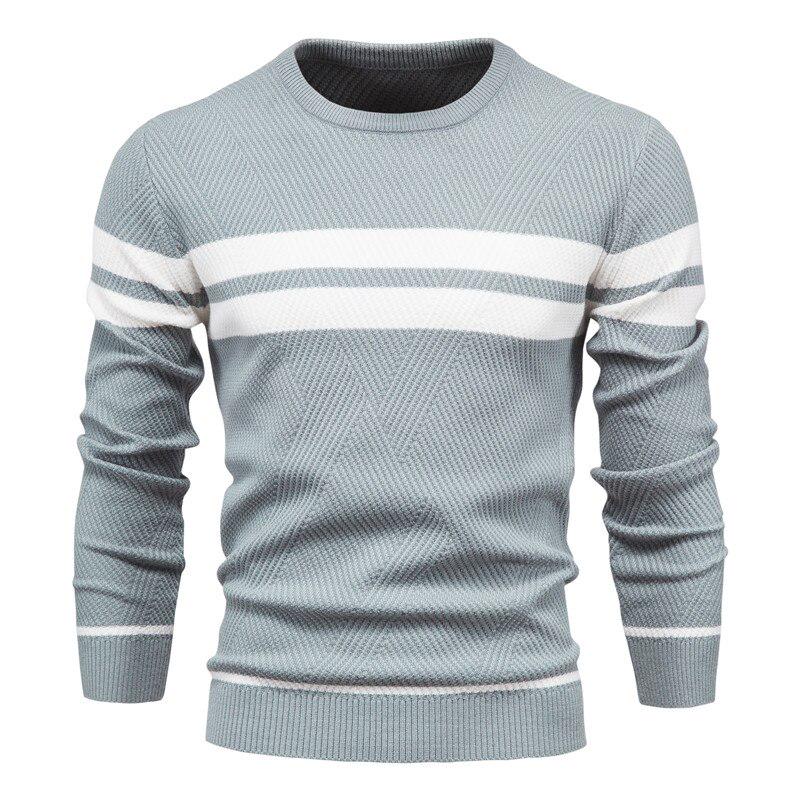 Usegiraffe Frühling Herbst Casual Pullover Herren Pullover Pullover Slim Herren Pullover Mode Trend Einfache Herren Pullover Langarm Warm M blau von Joom DACH