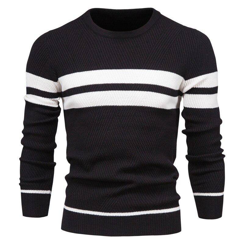 Usegiraffe Frühling Herbst Casual Pullover Herren Pullover Pullover Slim Herren Pullover Mode Trend Einfache Herren Pullover Langarm Warm XL schwarz von Joom DACH