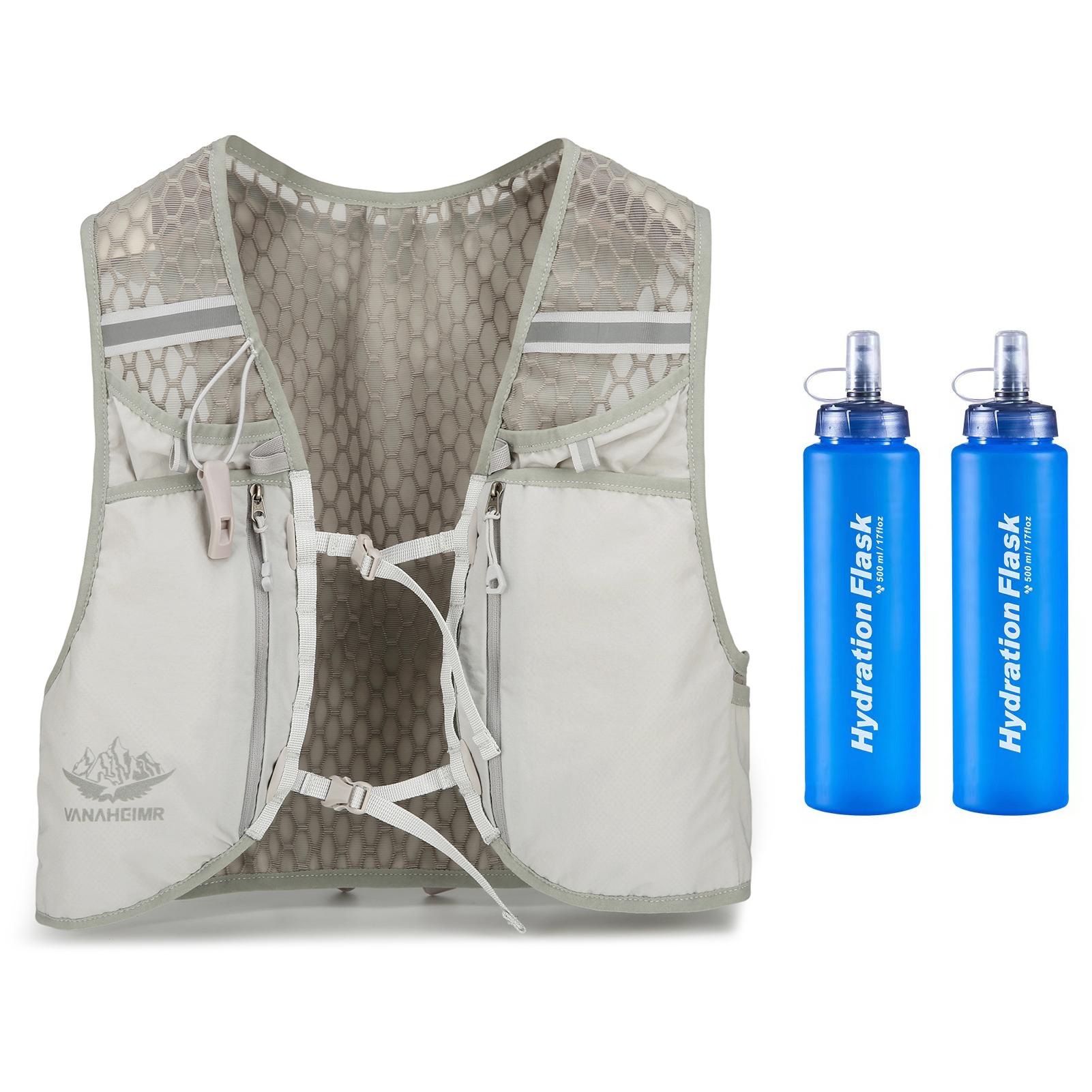 VANAHEIMR Laufweste mit Trinkbeutel, verstellbare Universal-Trinkweste für Damen und Herren 2 blue water bag graue von Joom DACH
