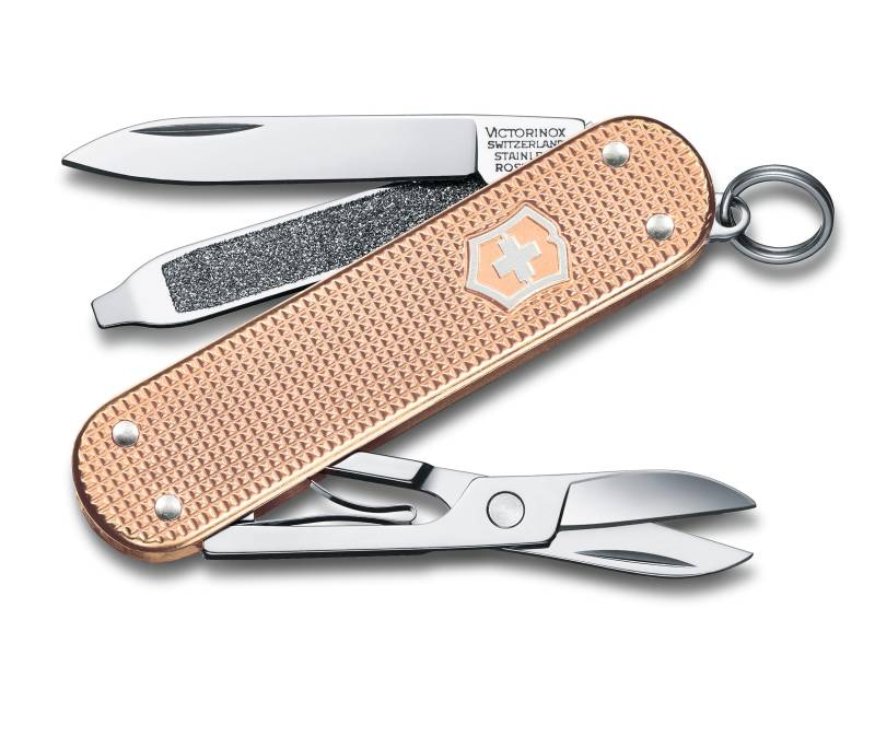 VICTORINOX Classic ALOX Classic Colors Fresh Peach Schweizer Taschenmesser Messer Katastrophenschutzartikel Outdoor Camping Geschenk Präsent Schere Schlitzschraubendreher von Joom DACH